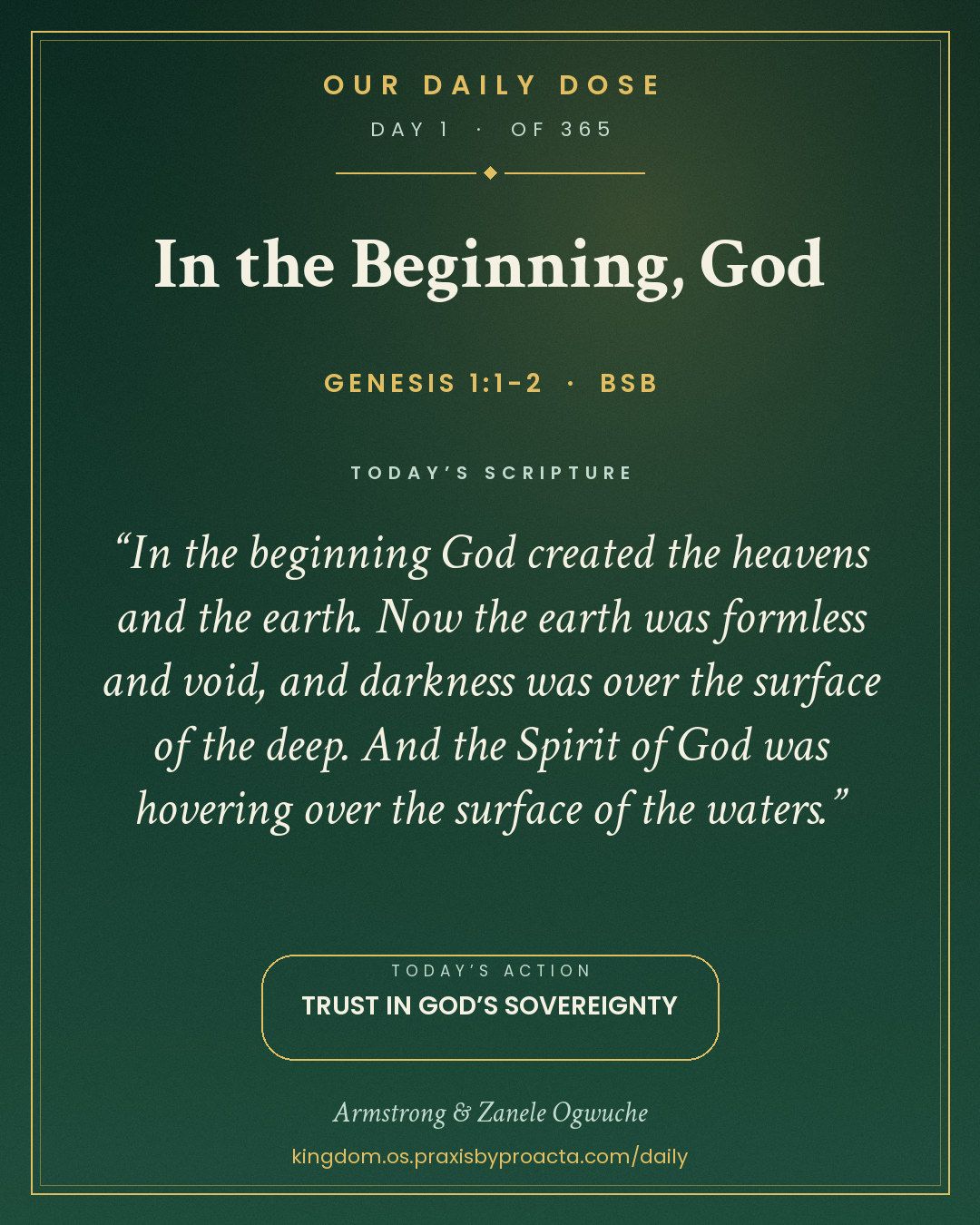 In the Beginning, God, Genesis 1:1-2
