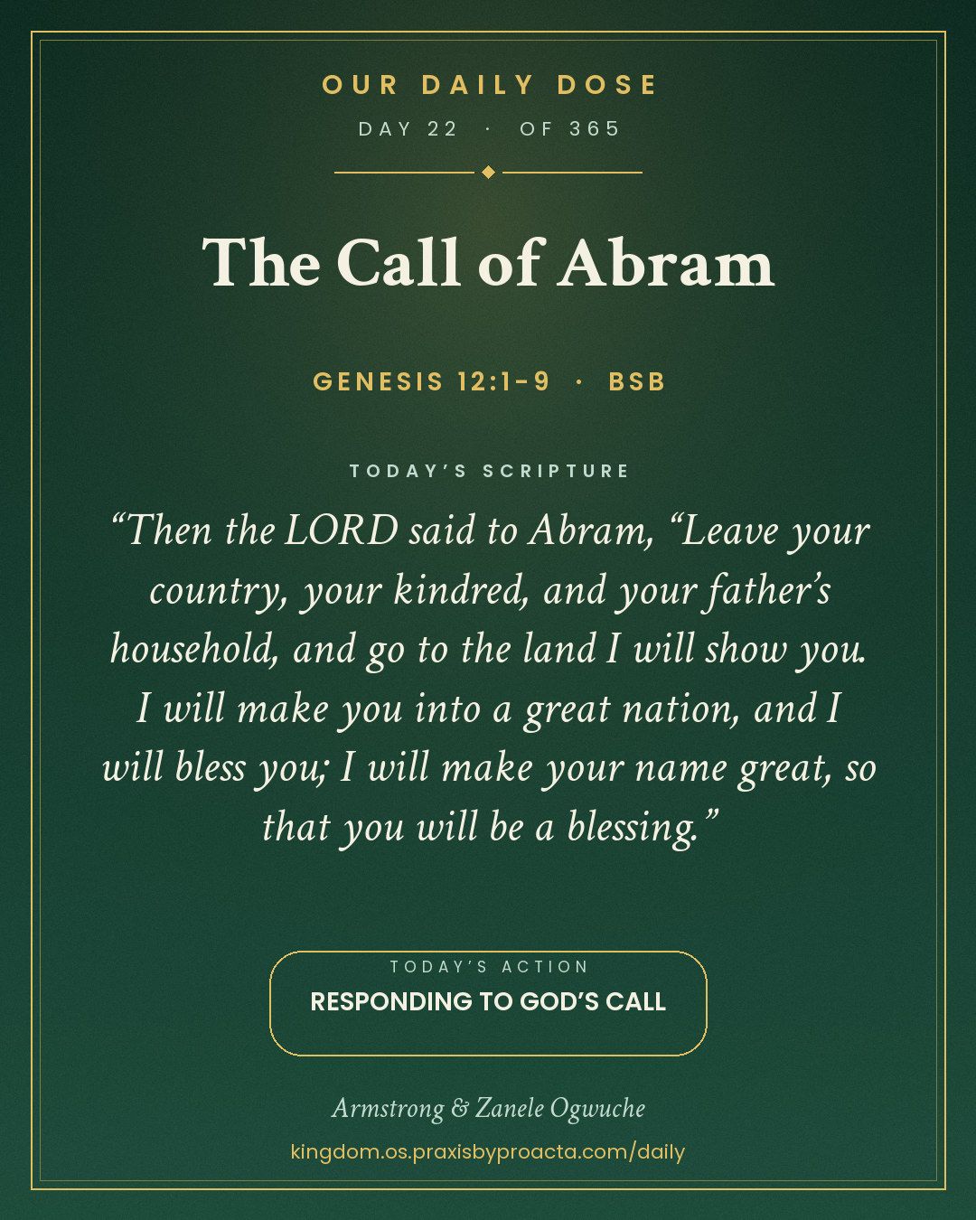 The Call of Abram, Genesis 12:1-9