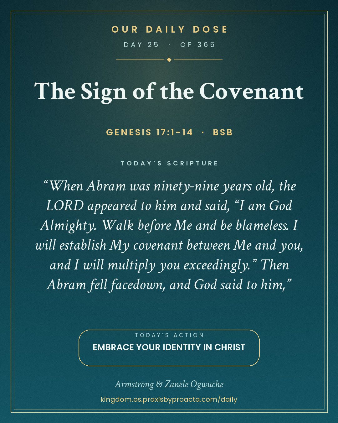 The Sign of the Covenant, Genesis 17:1-14