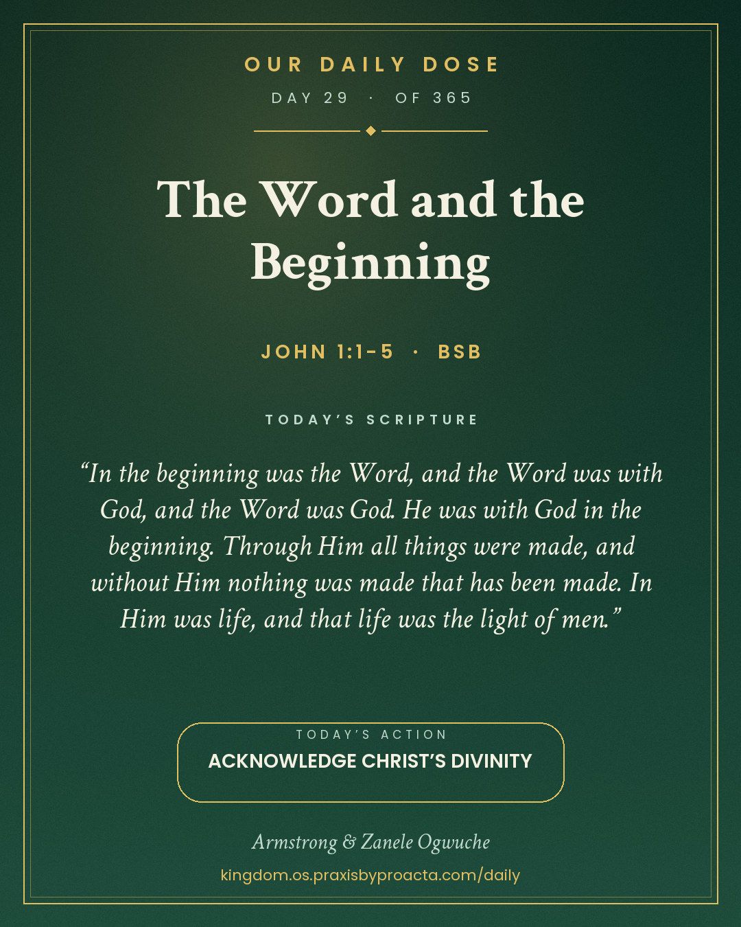The Word and the Beginning, John 1:1-5