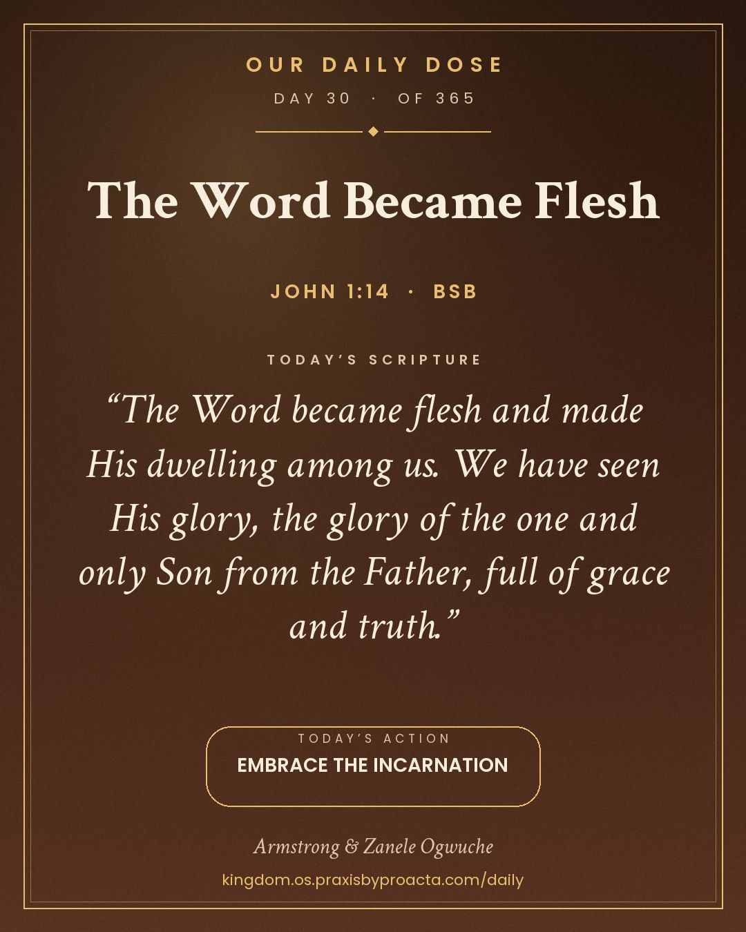 The Word Became Flesh, John 1:14