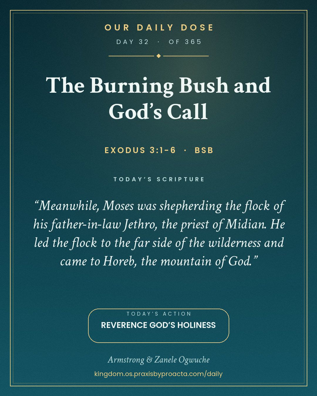 The Burning Bush and God’s Call, Exodus 3:1-6