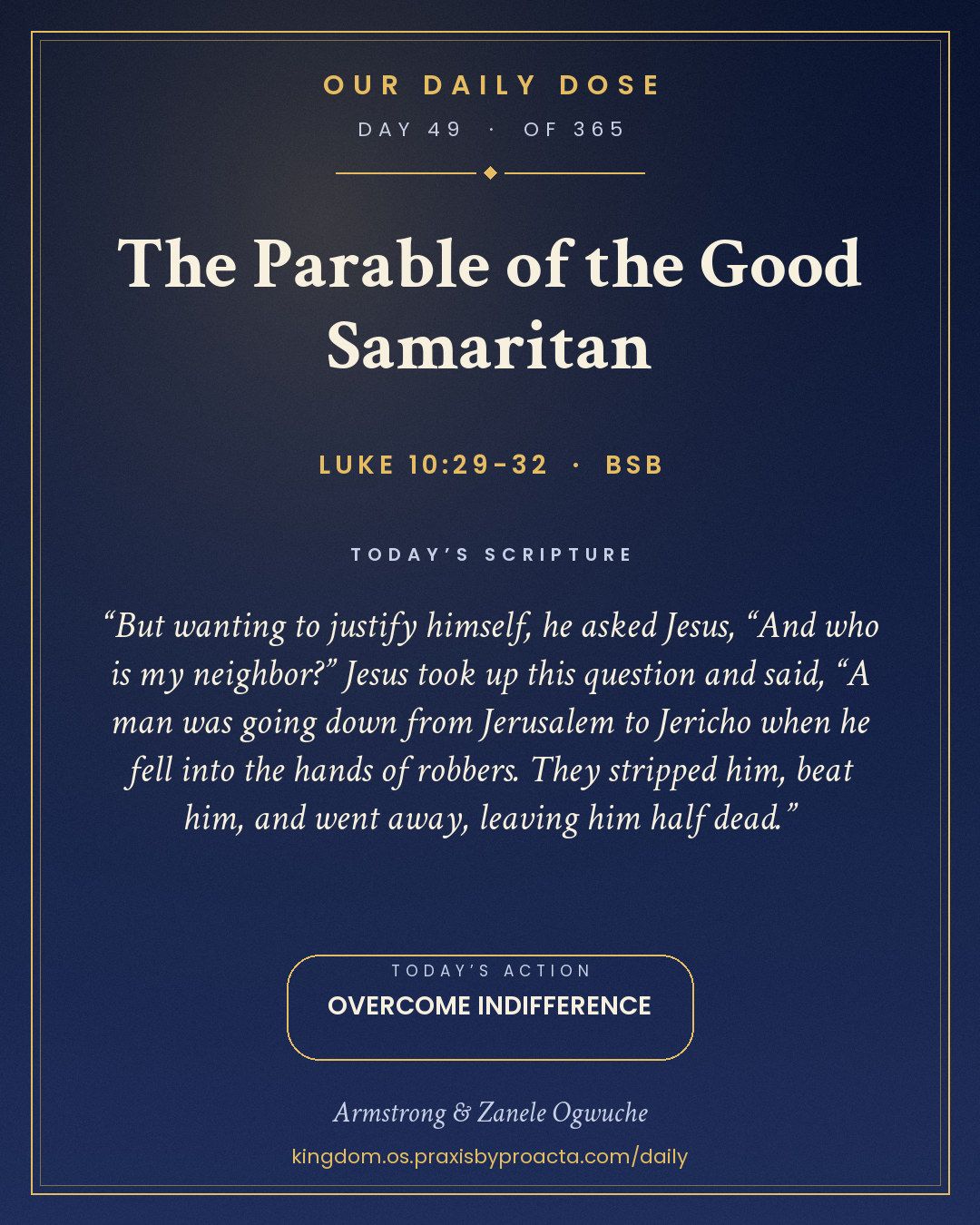 The Parable of the Good Samaritan, Luke 10:29-32