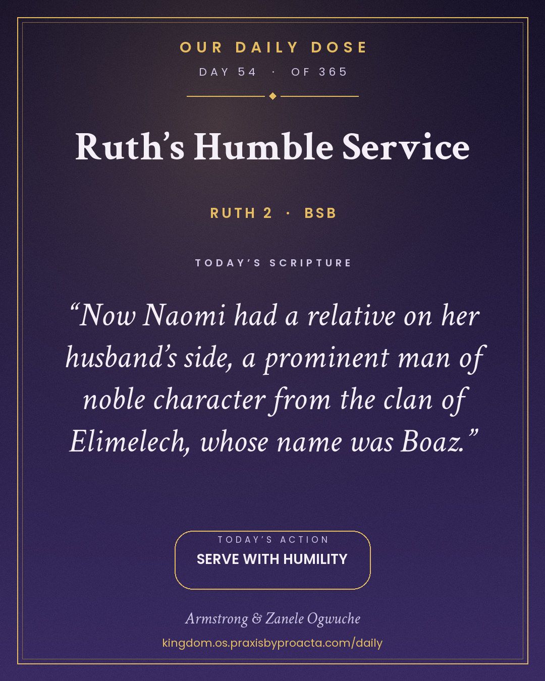 Ruth’s Humble Service, Ruth 2