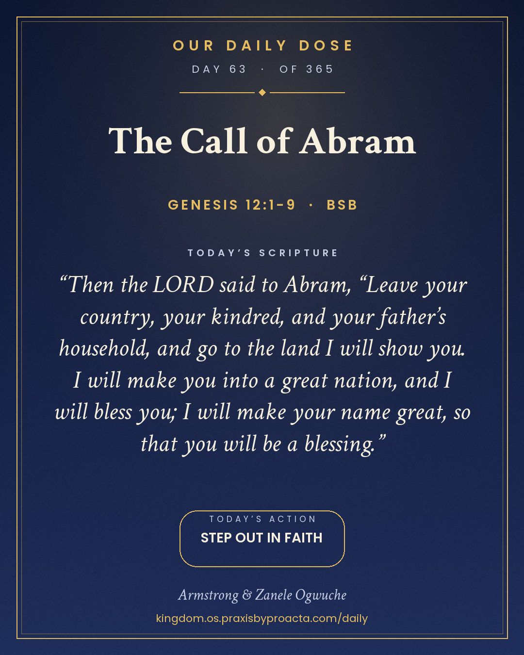 The Call of Abram, Genesis 12:1-9