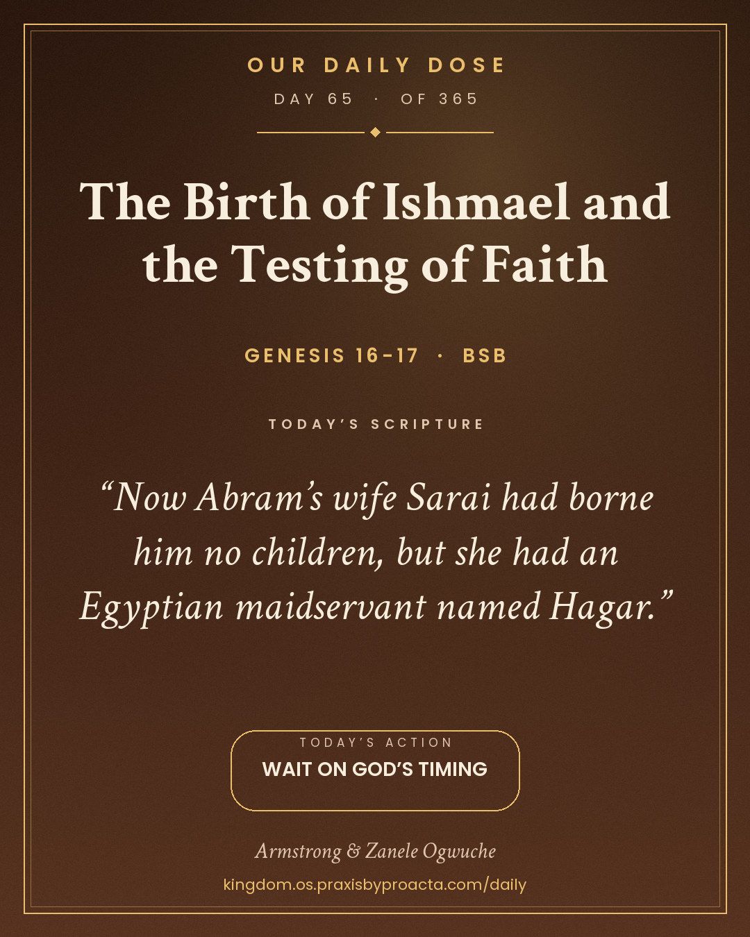 The Birth of Ishmael and the Testing of Faith, Genesis 16-17