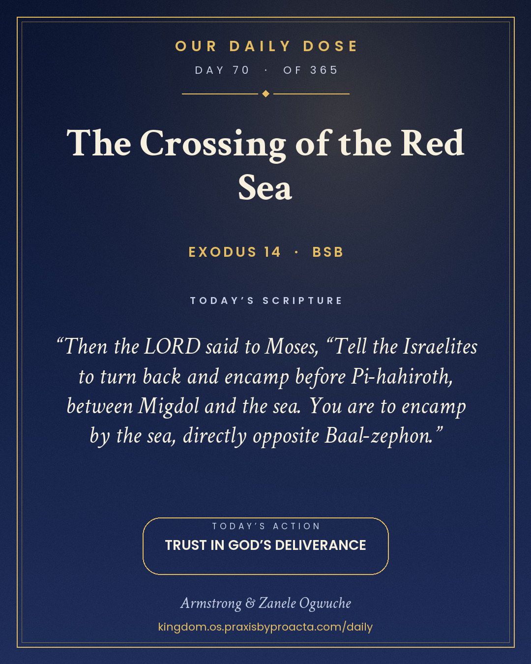 The Crossing of the Red Sea, Exodus 14