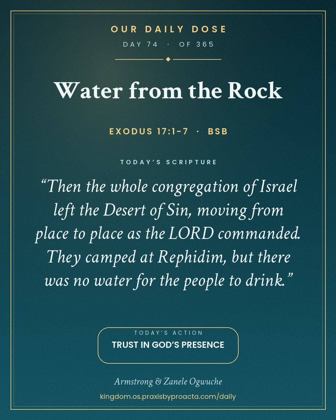 Water from the Rock, Exodus 17:1-7