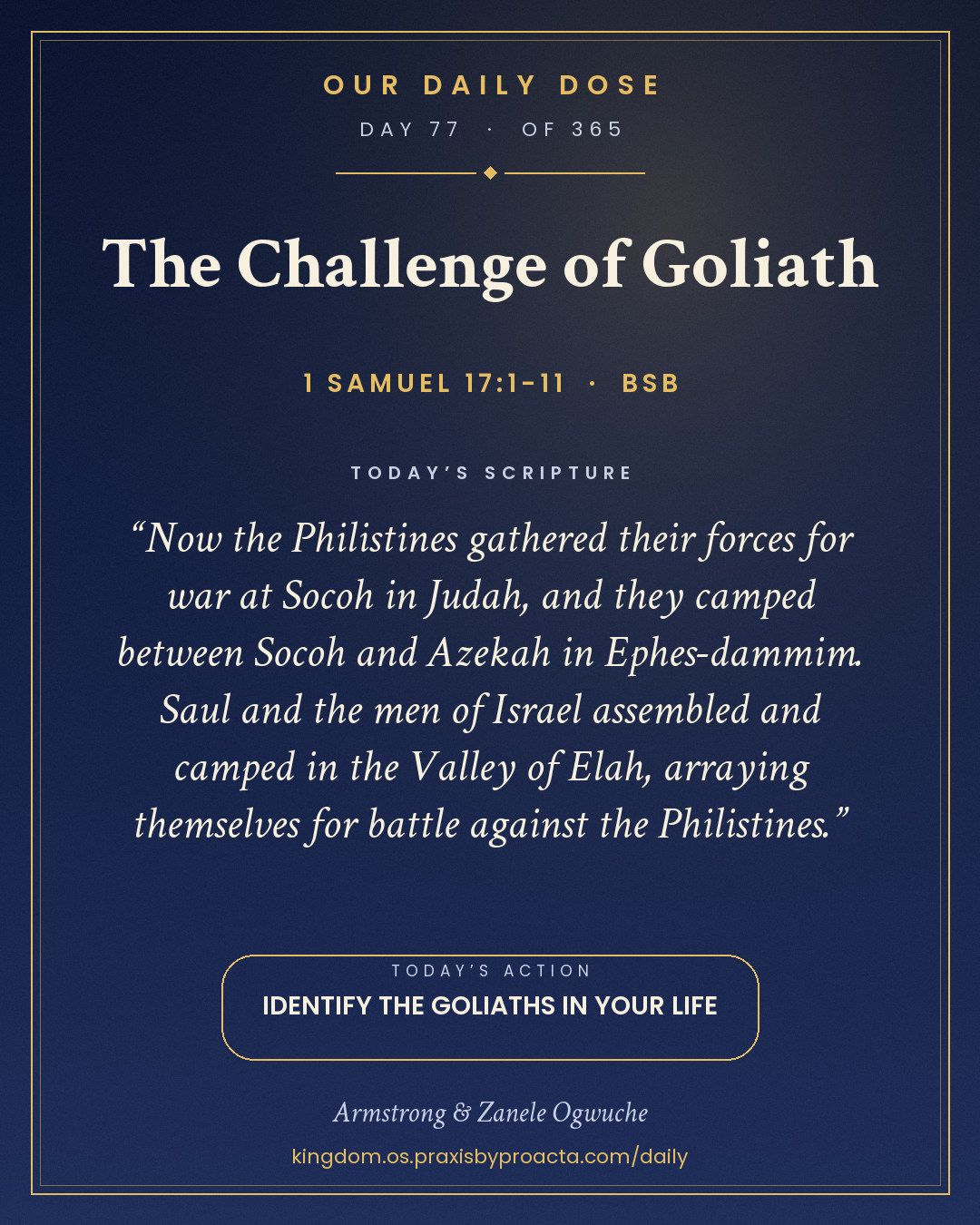 The Challenge of Goliath, 1 Samuel 17:1-11
