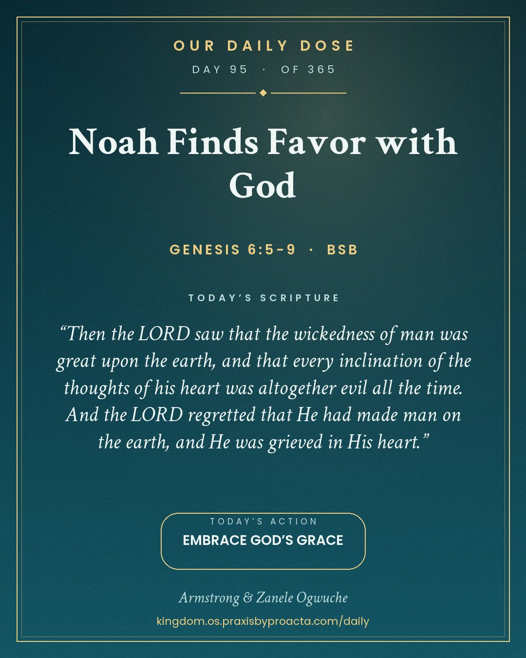 Noah Finds Favor with God, Genesis 6:5-9