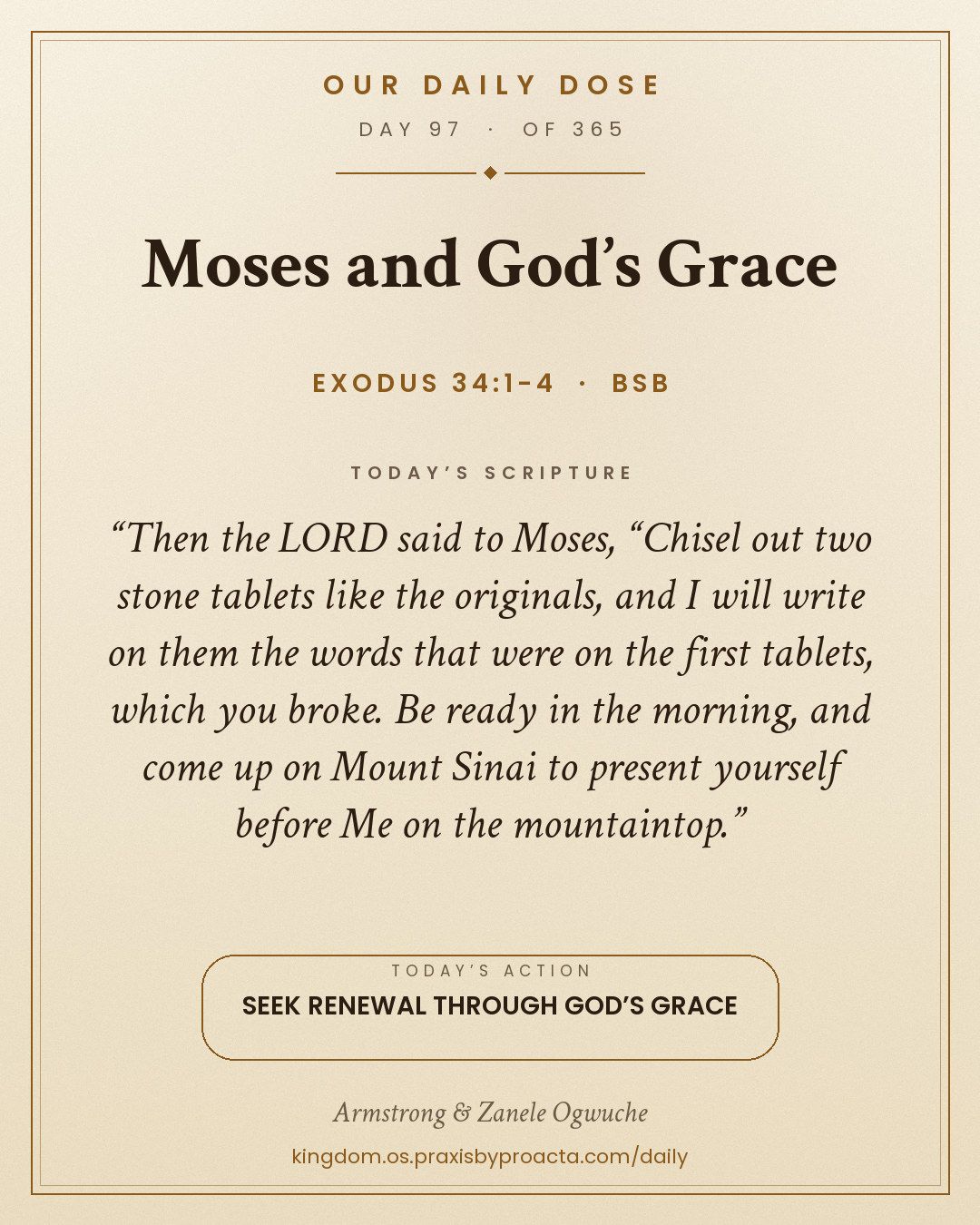 Moses and God’s Grace, Exodus 34:1-4
