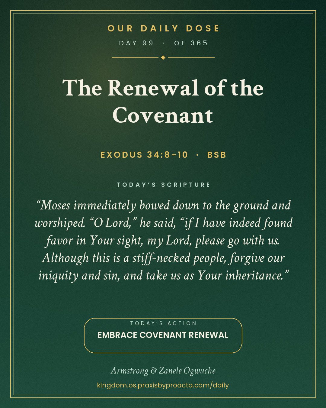 The Renewal of the Covenant, Exodus 34:8-10
