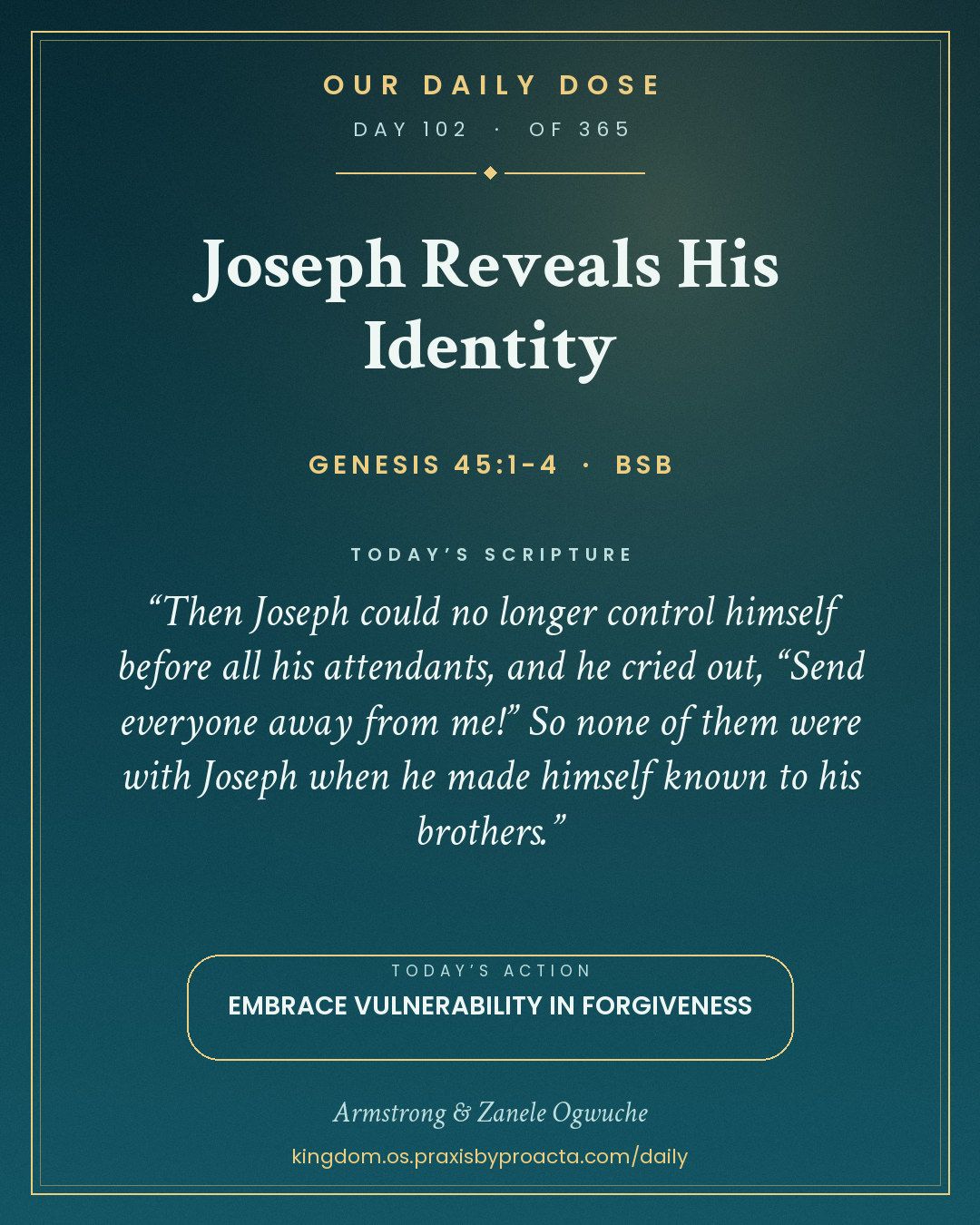 Joseph Reveals His Identity, Genesis 45:1-4