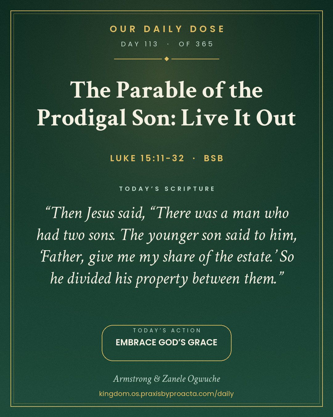 The Parable of the Prodigal Son: Live It Out, Luke 15:11-32