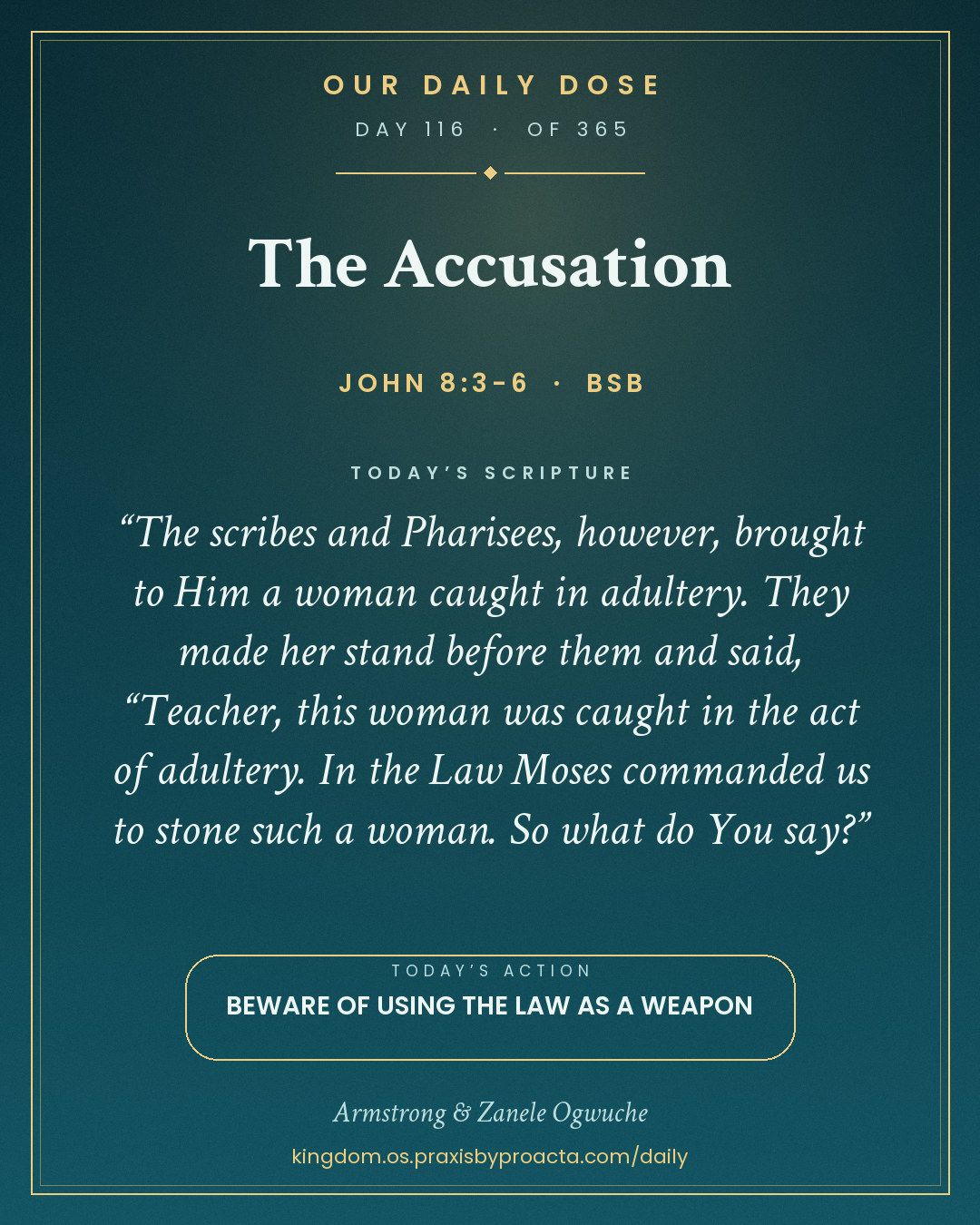 The Accusation, John 8:3-6