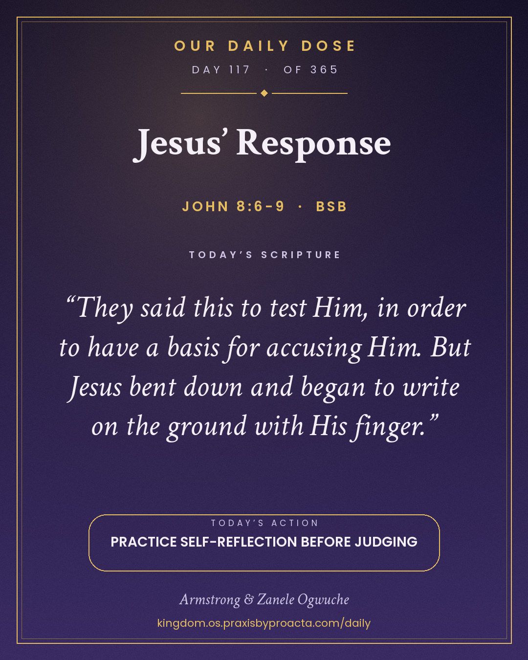 Jesus’ Response, John 8:6-9
