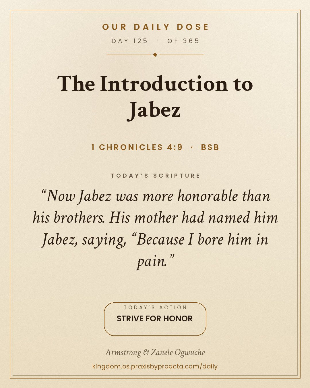 The Introduction to Jabez, 1 Chronicles 4:9