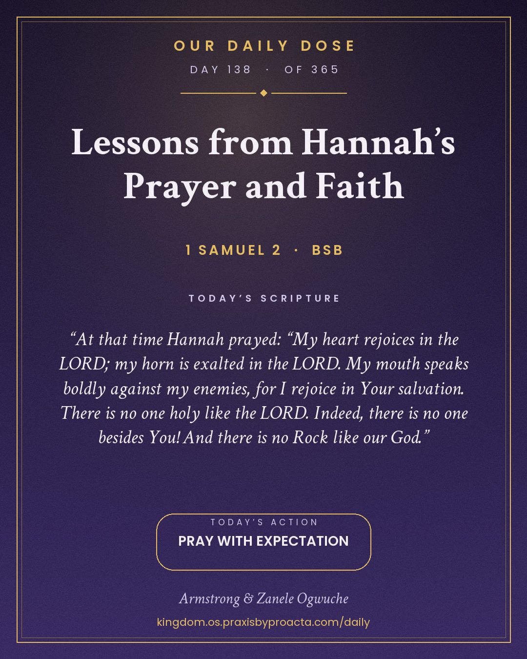 Lessons from Hannah’s Prayer and Faith, 1 Samuel 2