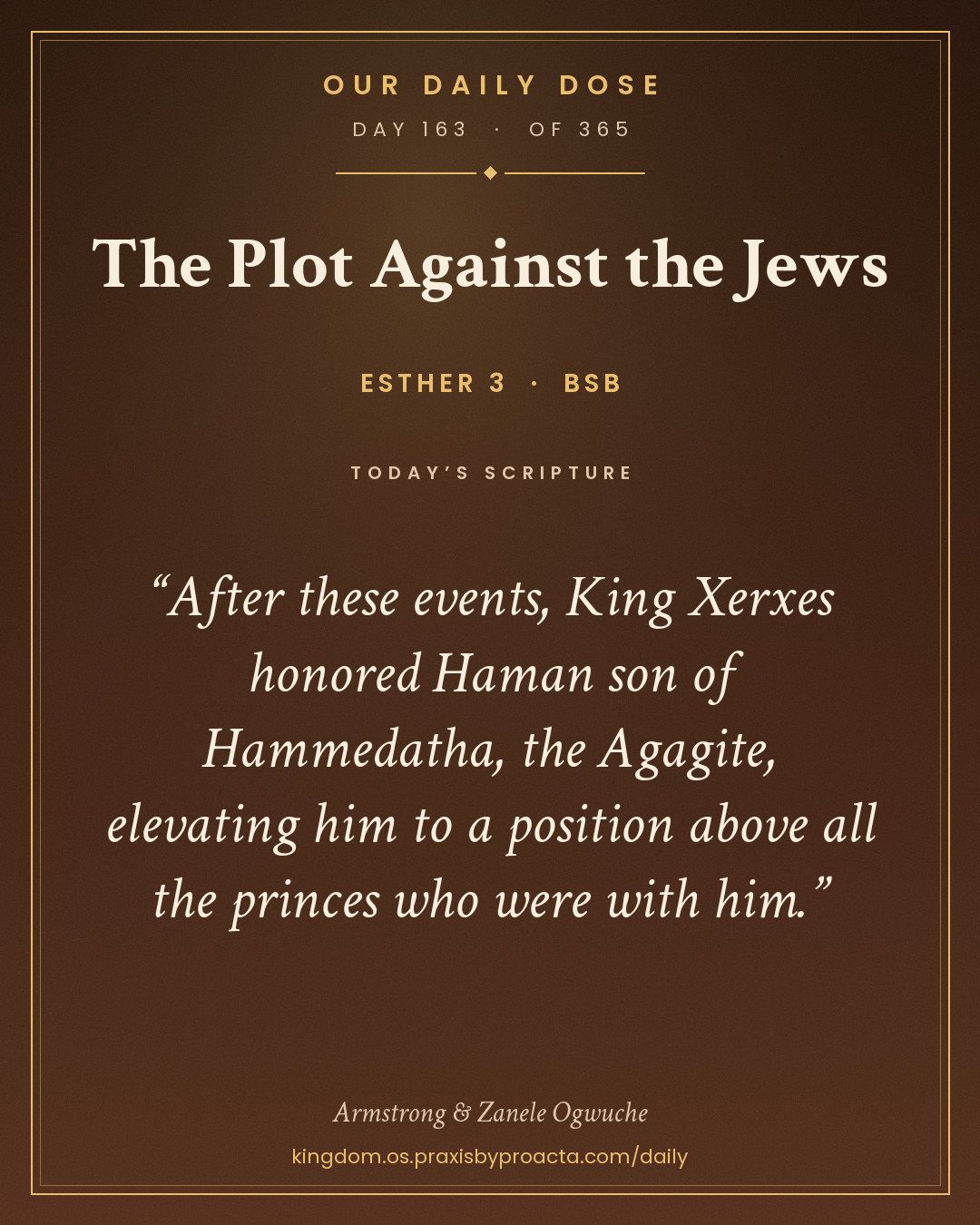 The Plot Against the Jews, Esther 3