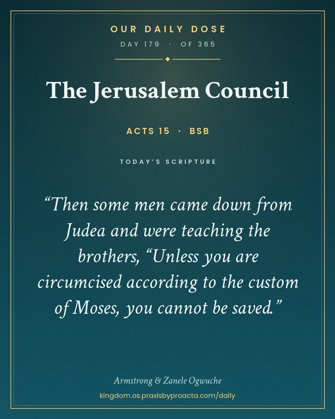 The Jerusalem Council, Acts 15