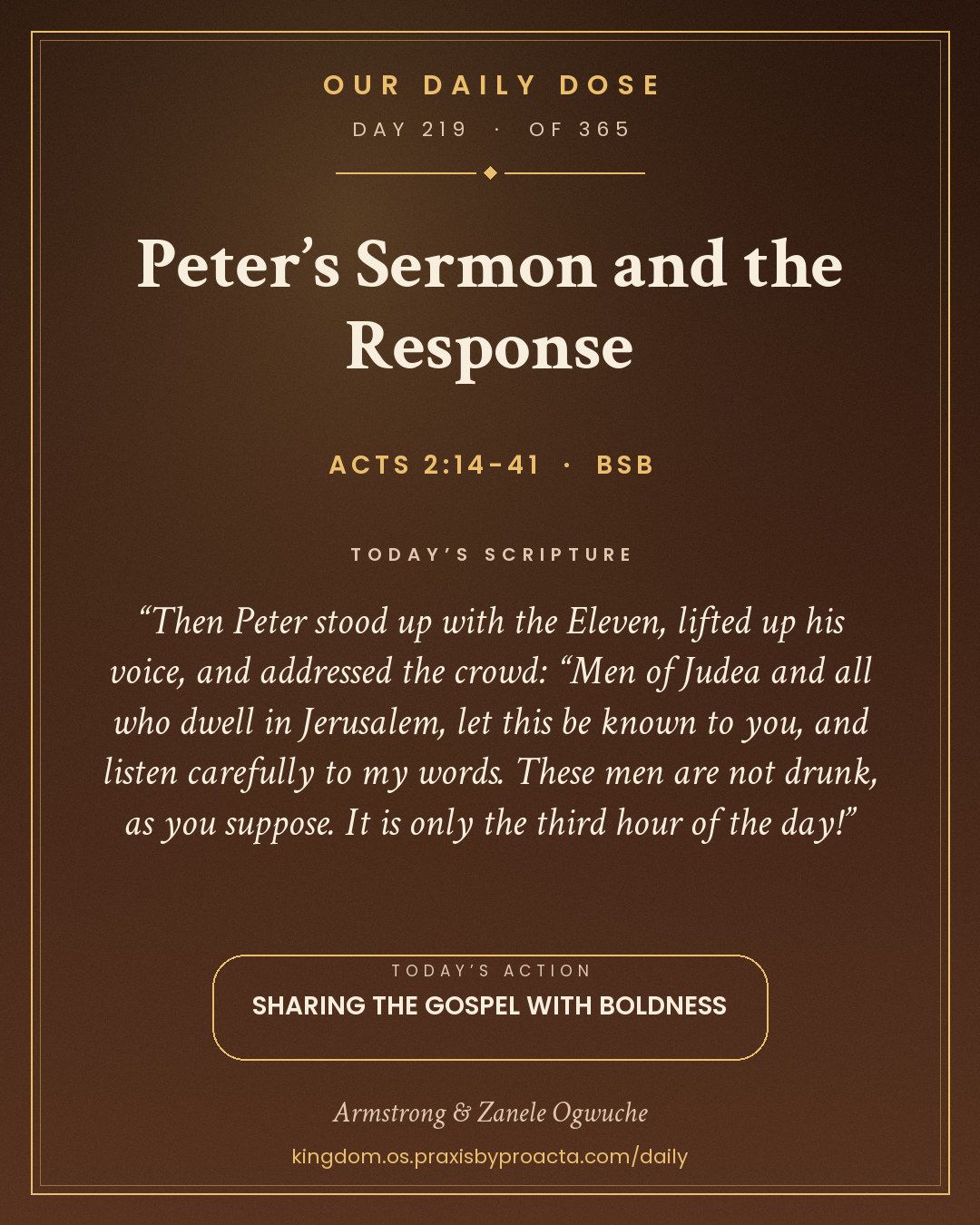 Peter’s Sermon and the Response, Acts 2:14-41