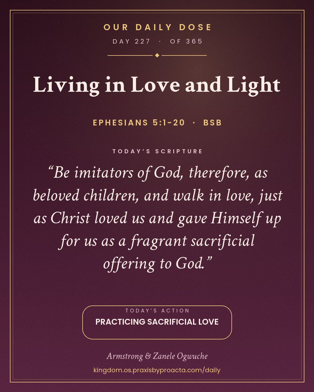 Living in Love and Light, Ephesians 5:1-20