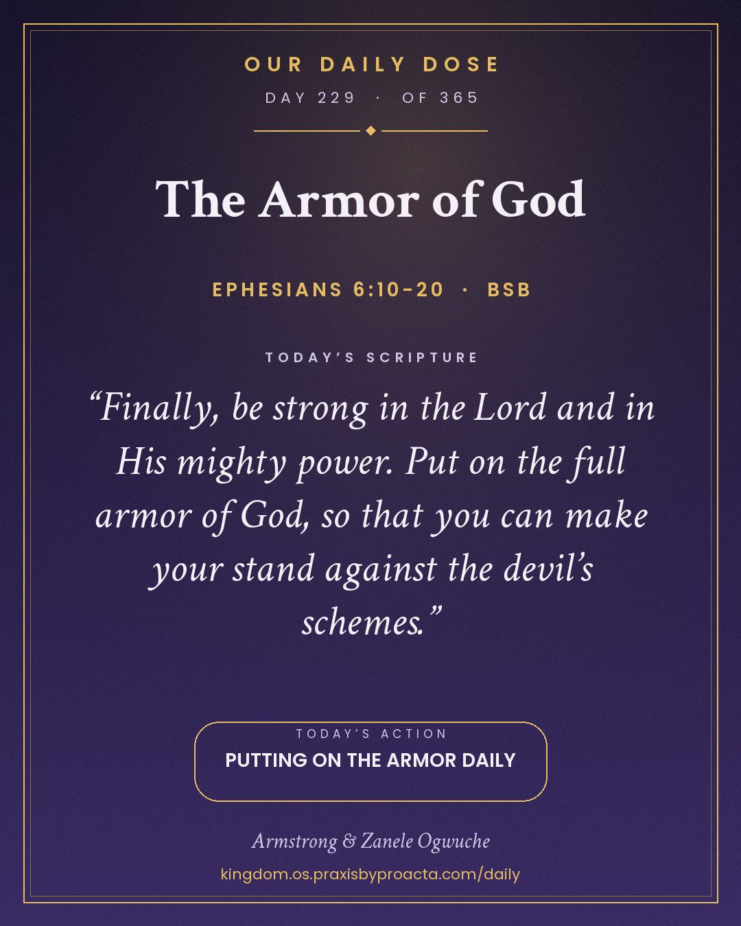 The Armor of God, Ephesians 6:10-20