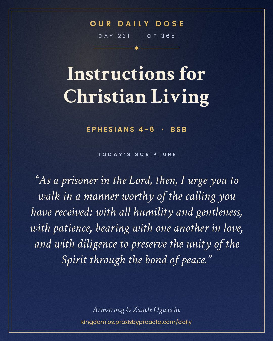 Instructions for Christian Living, Ephesians 4-6