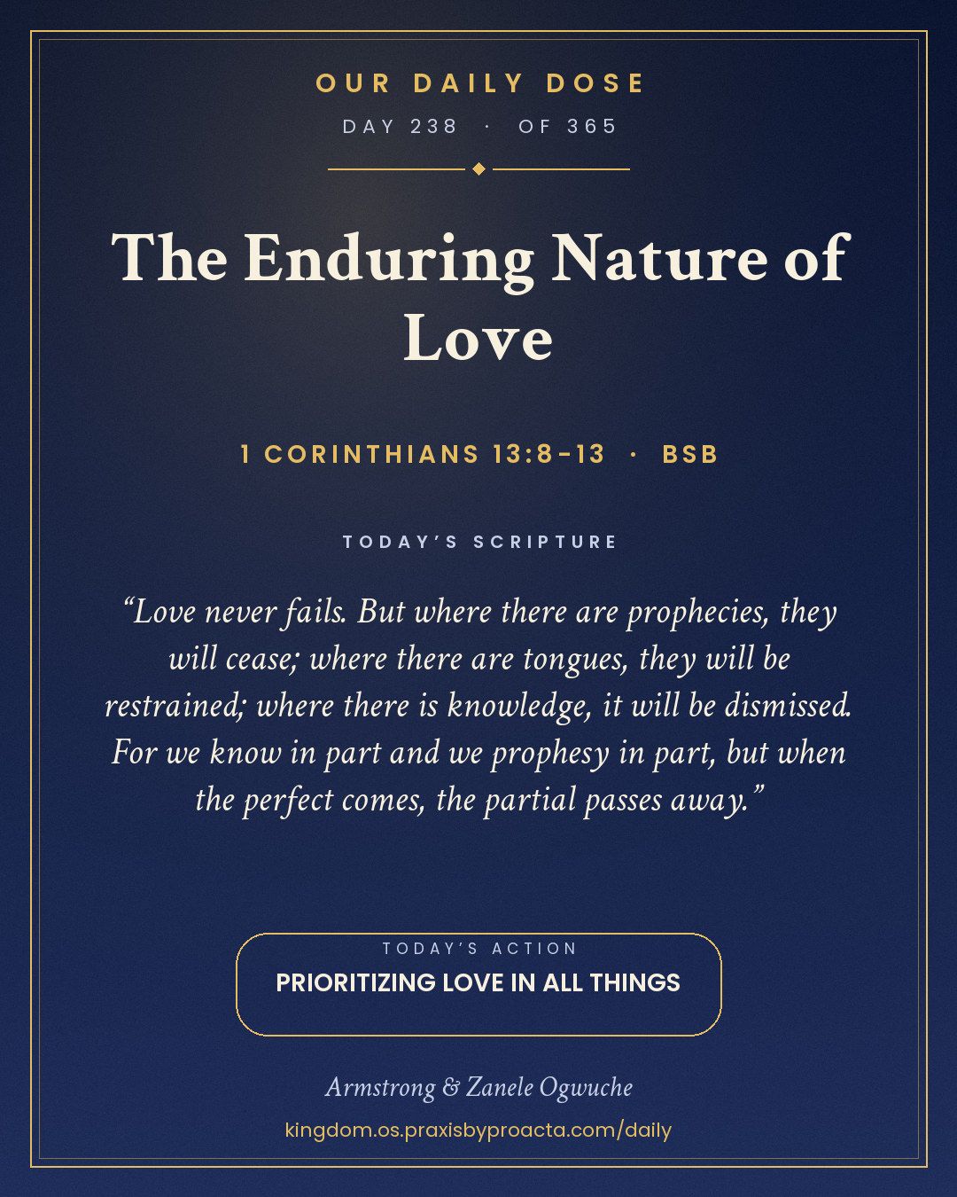 The Enduring Nature of Love, 1 Corinthians 13:8-13