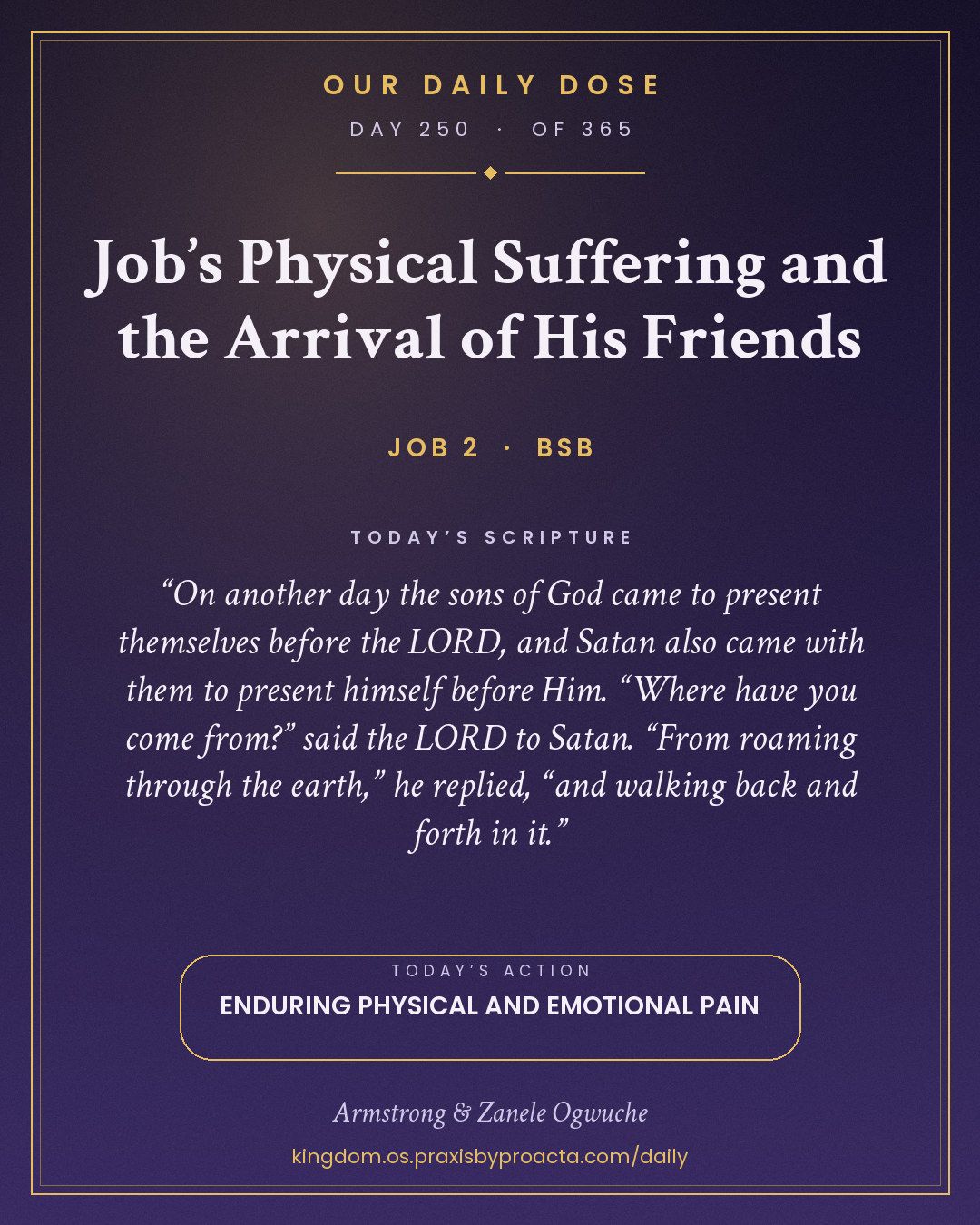 Job’s Physical Suffering and the Arrival of His Friends, Job 2