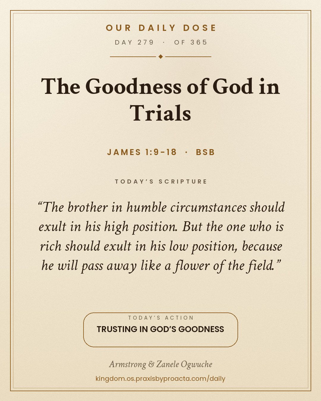 The Goodness of God in Trials, James 1:9-18