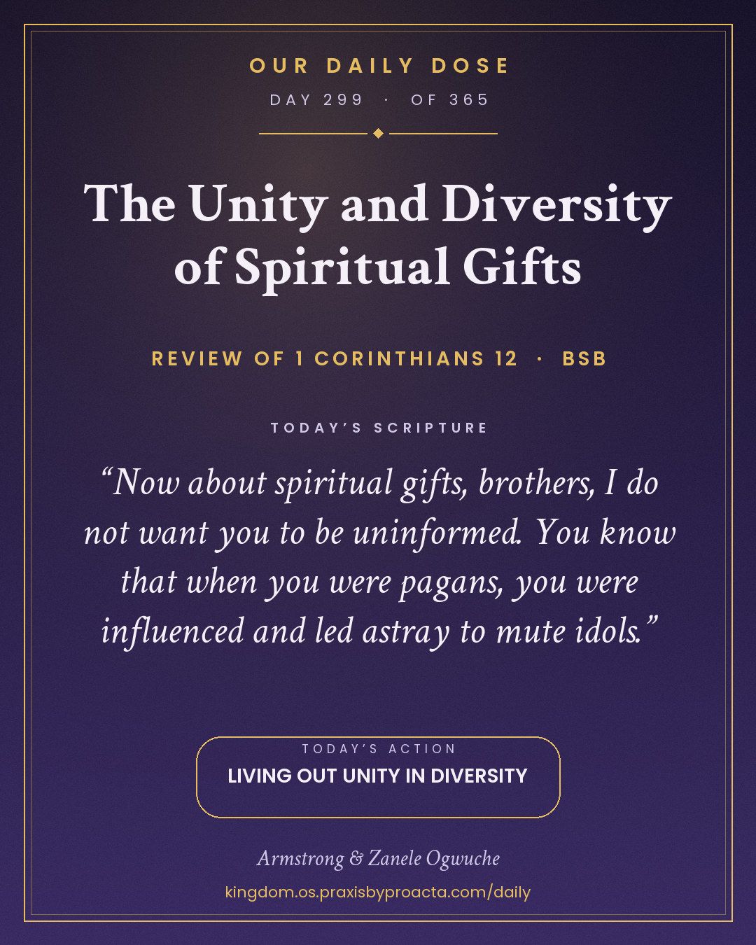 The Unity and Diversity of Spiritual Gifts, Review of 1 Corinthians 12