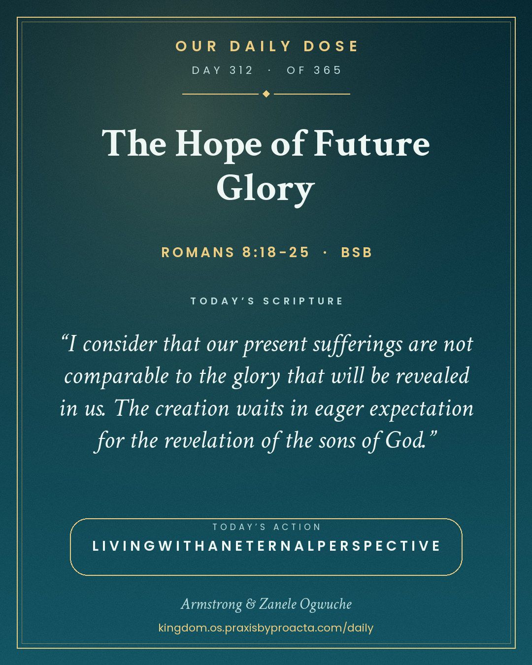 The Hope of Future Glory, Romans 8:18-25