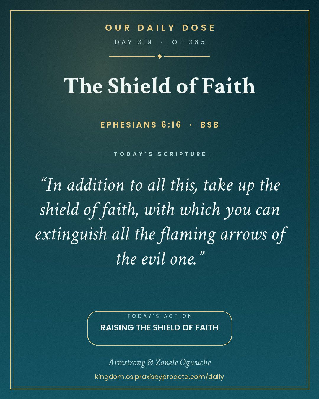 The Shield of Faith, Ephesians 6:16