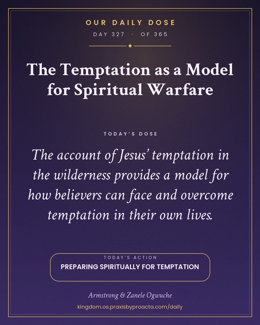 The Temptation as a Model for Spiritual Warfare, 