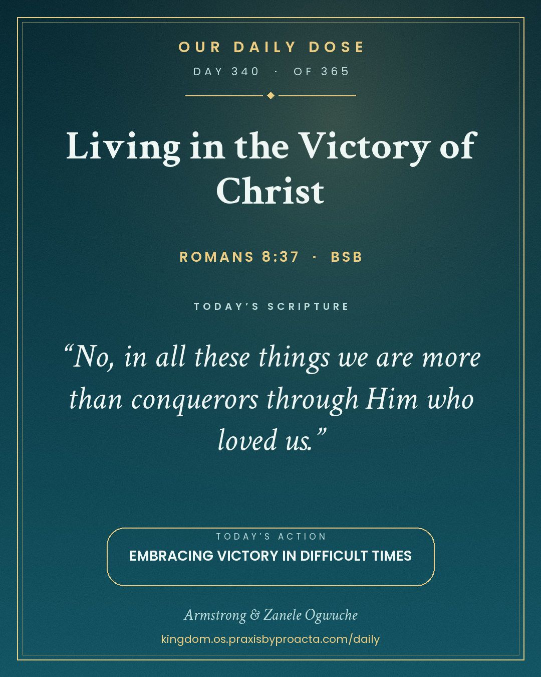 Living in the Victory of Christ, Romans 8:37