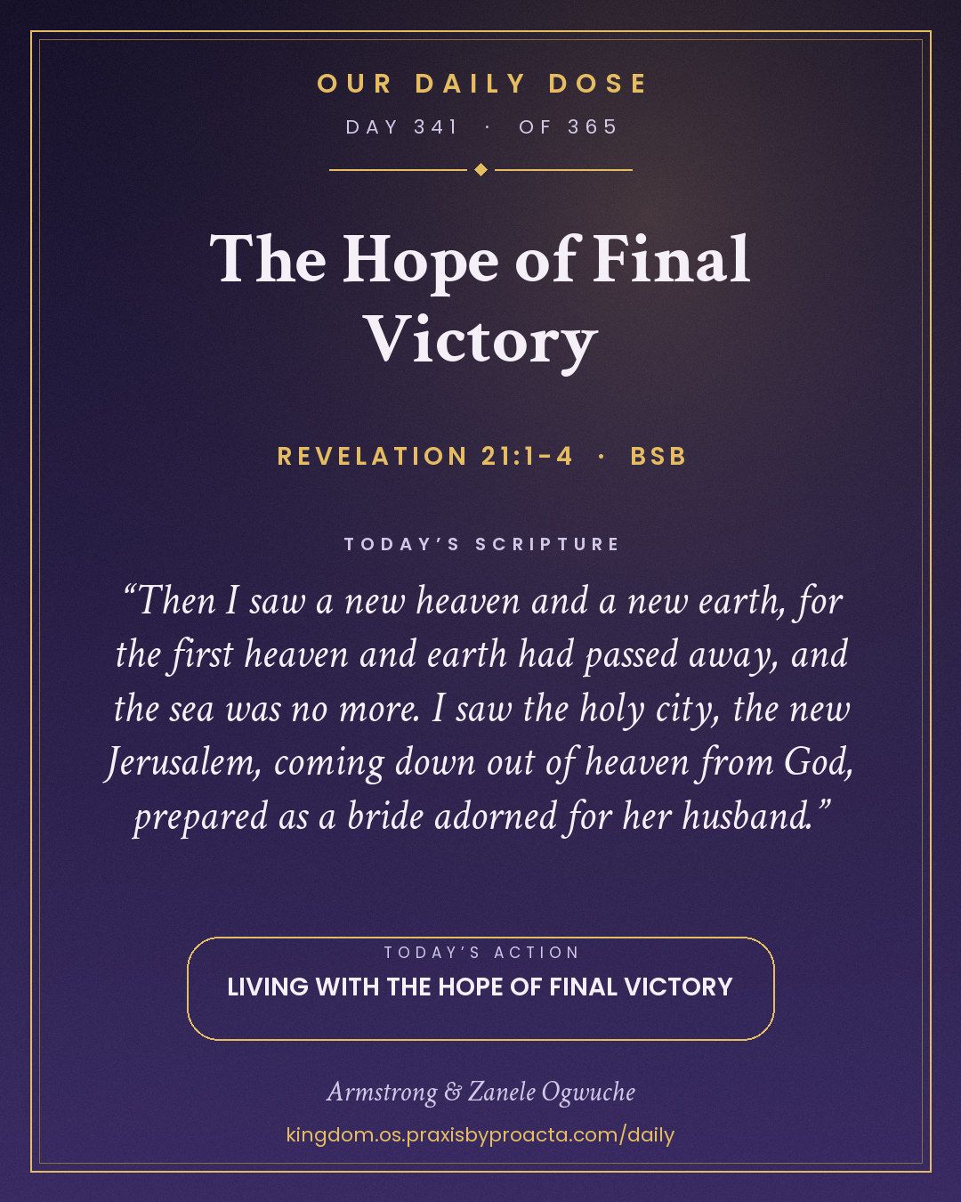 The Hope of Final Victory, Revelation 21:1-4