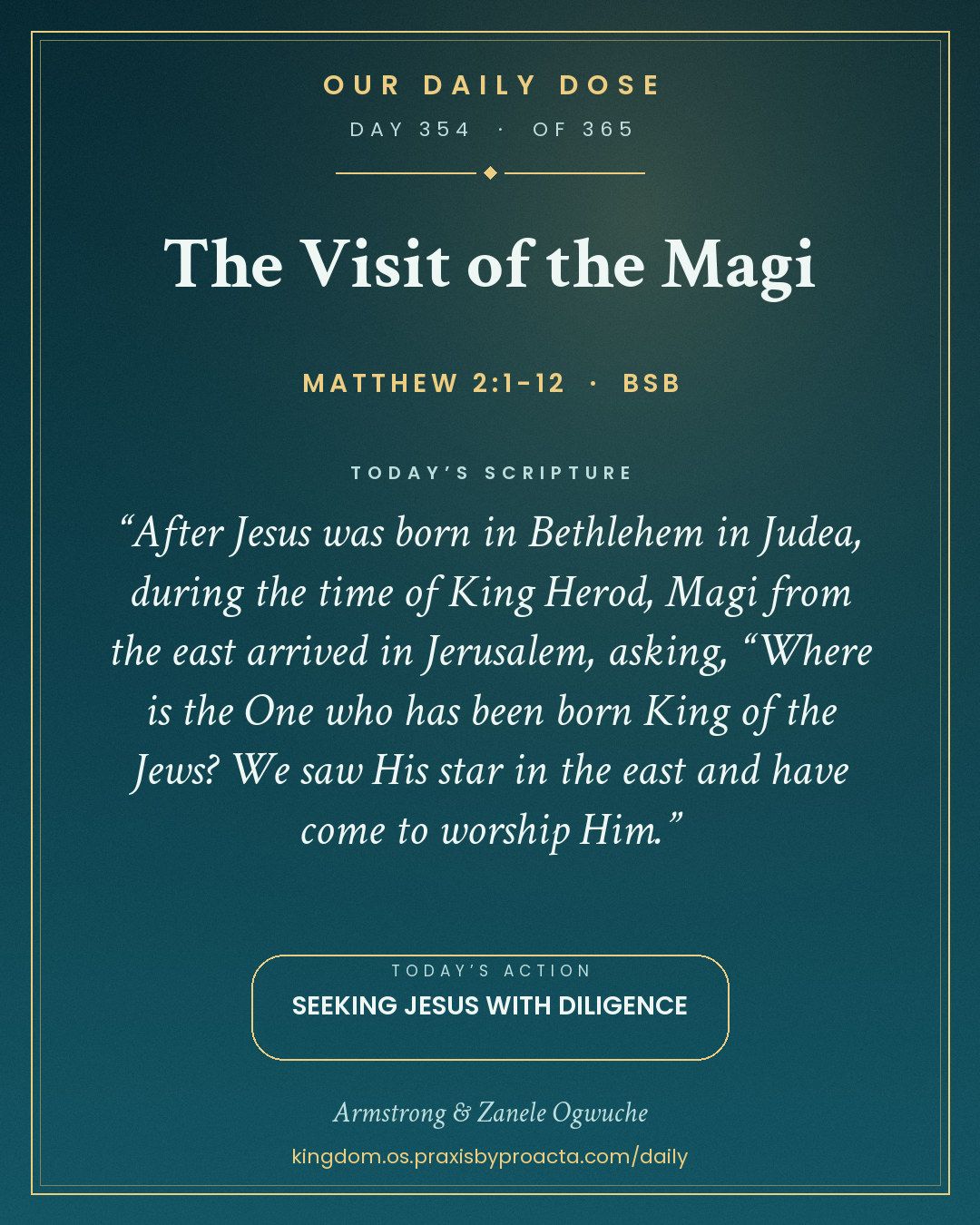 The Visit of the Magi, Matthew 2:1-12